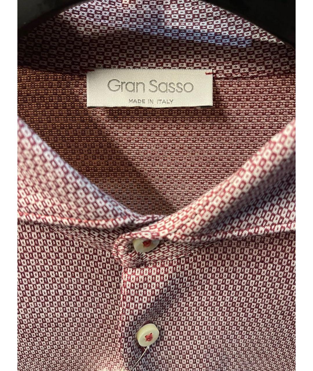 GRAN SASSO Бордовая хлопковая классическая рубашка, фото 3