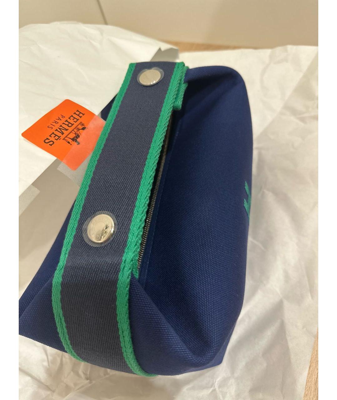 HERMES PRE-OWNED Синяя тканевая дорожная/спортивная сумка, фото 3
