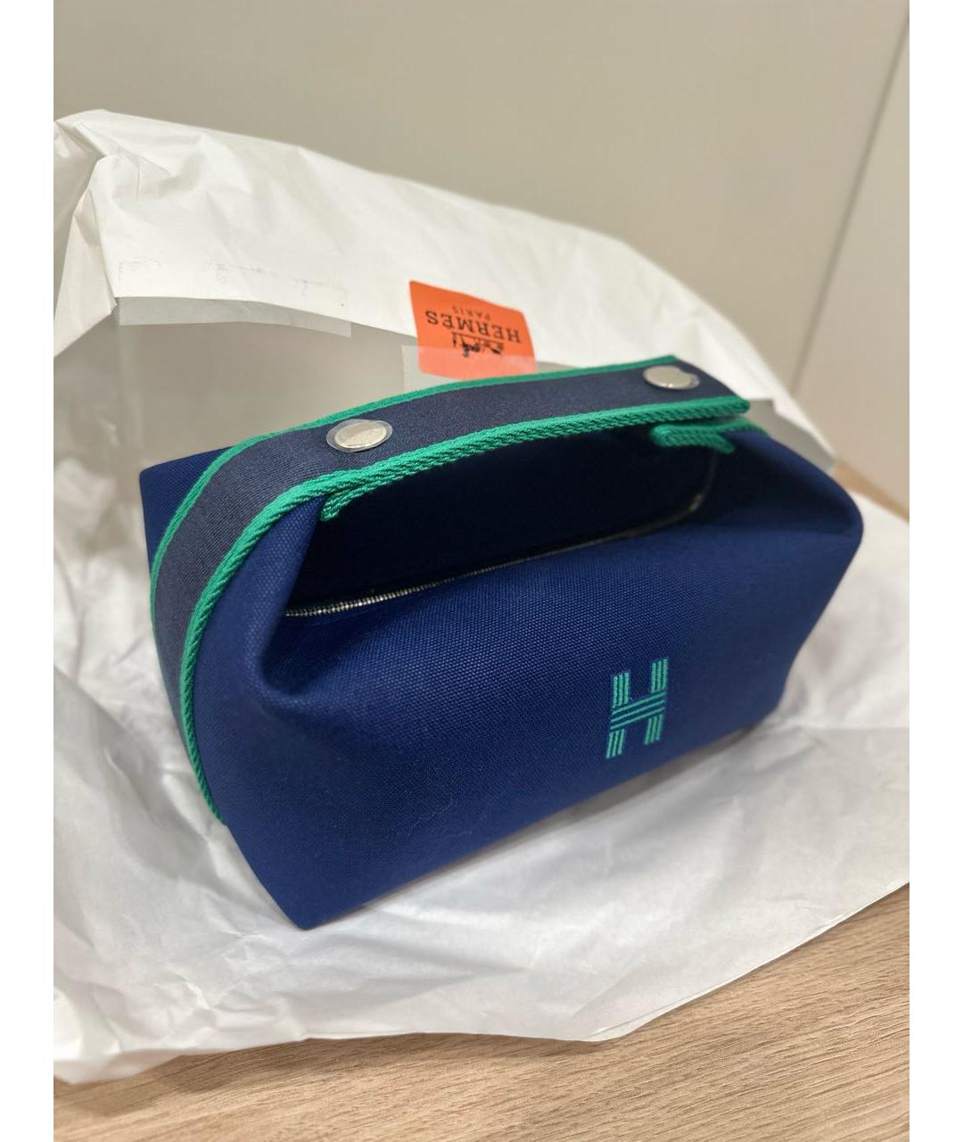 HERMES PRE-OWNED Синяя тканевая дорожная/спортивная сумка, фото 4