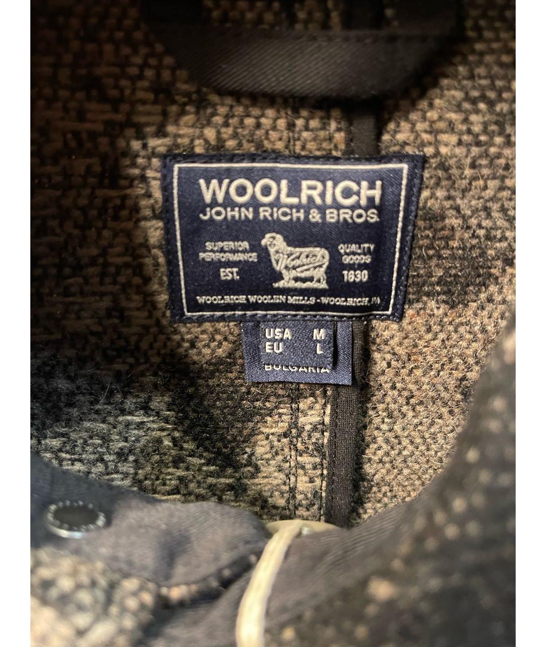 WOOLRICH Хаки шерстяная куртка, фото 3