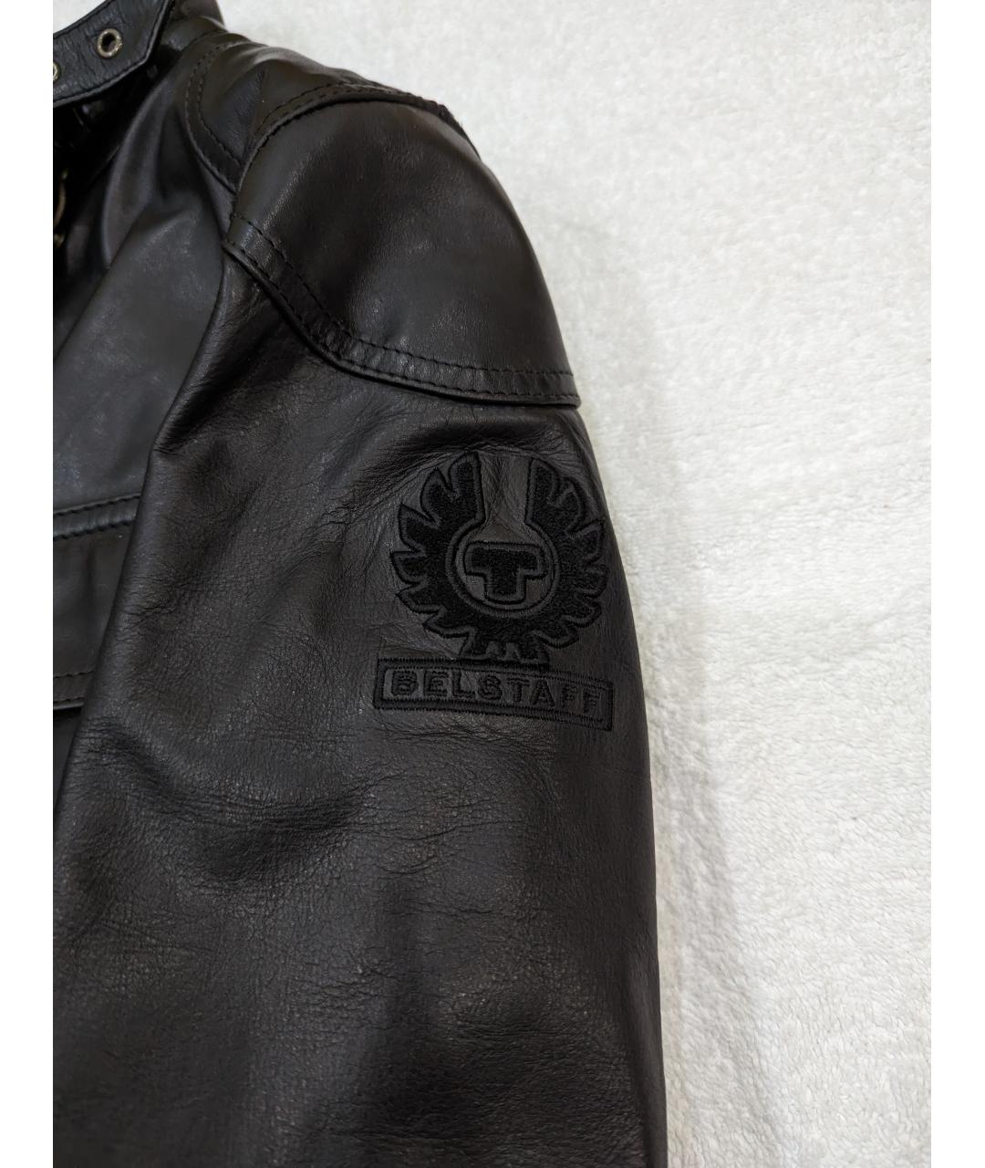 BELSTAFF Черная кожаная куртка, фото 9