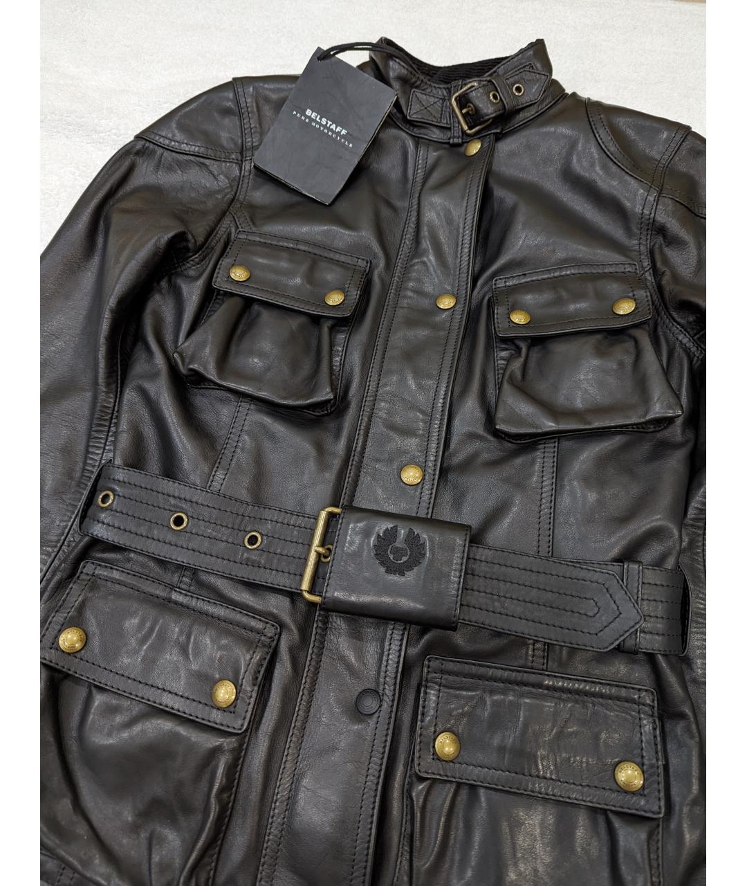 BELSTAFF Черная кожаная куртка, фото 3