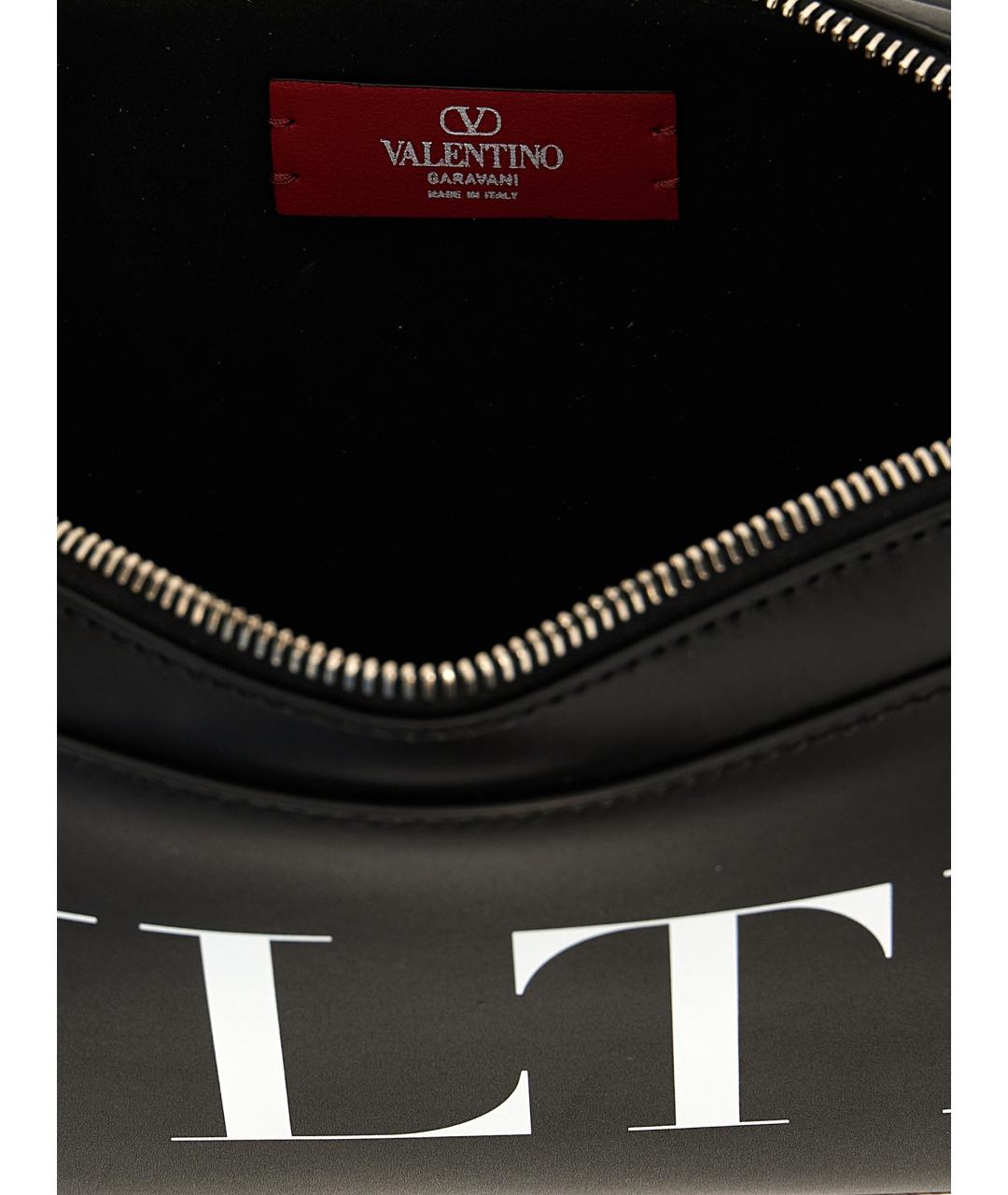 VALENTINO Черная хлопковая сумка на плечо, фото 4