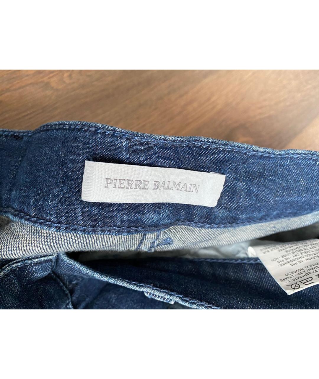 PIERRE BALMAIN Синие хлопковые джинсы скинни, фото 7
