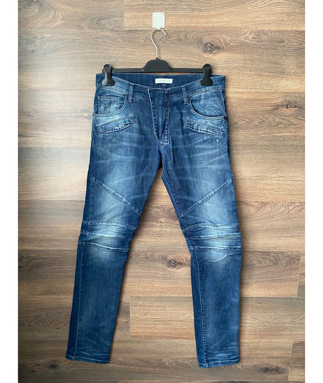 PIERRE BALMAIN Синие хлопковые джинсы скинни, фото 9