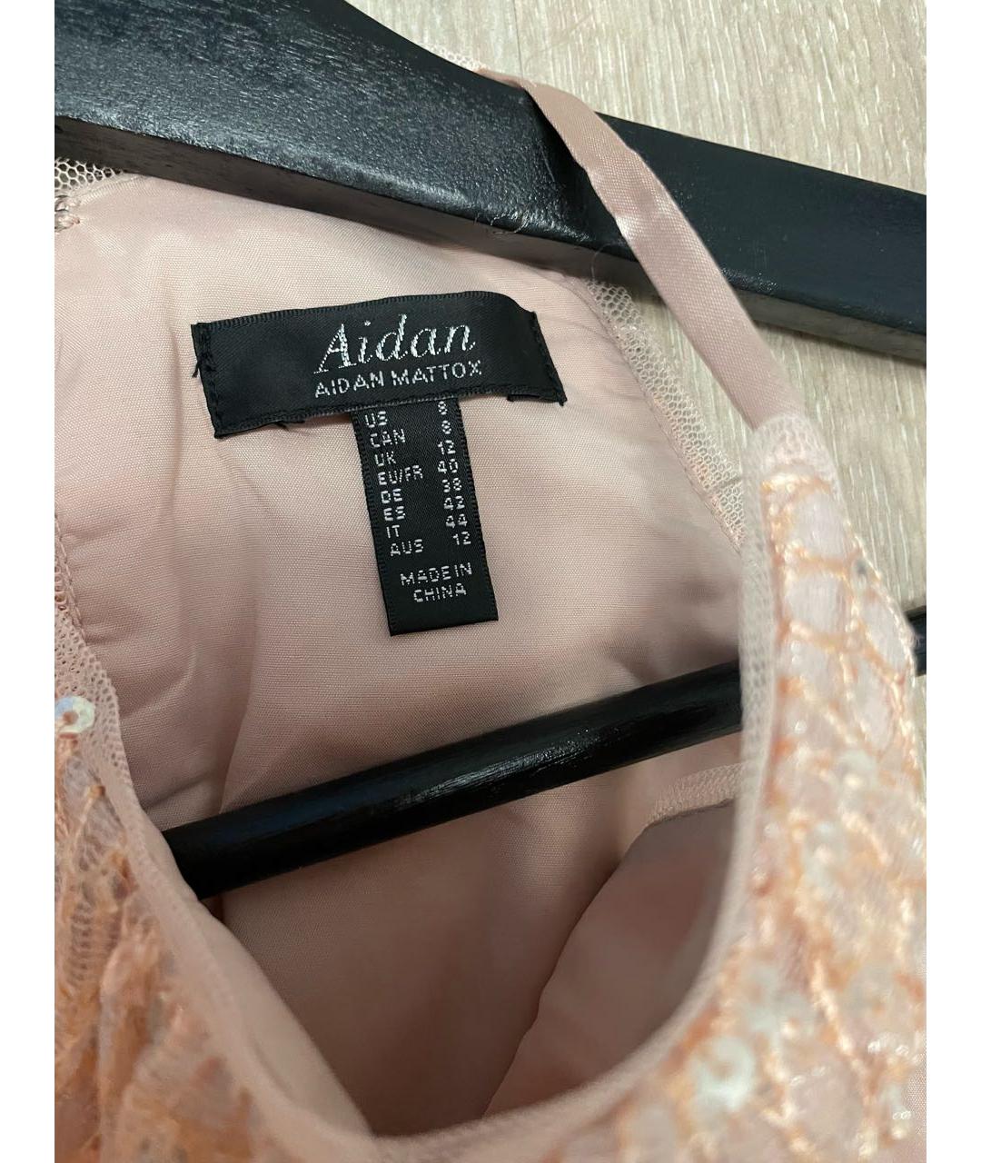 AIDAN MATTOX Розовое полиэстеровое вечернее платье, фото 3