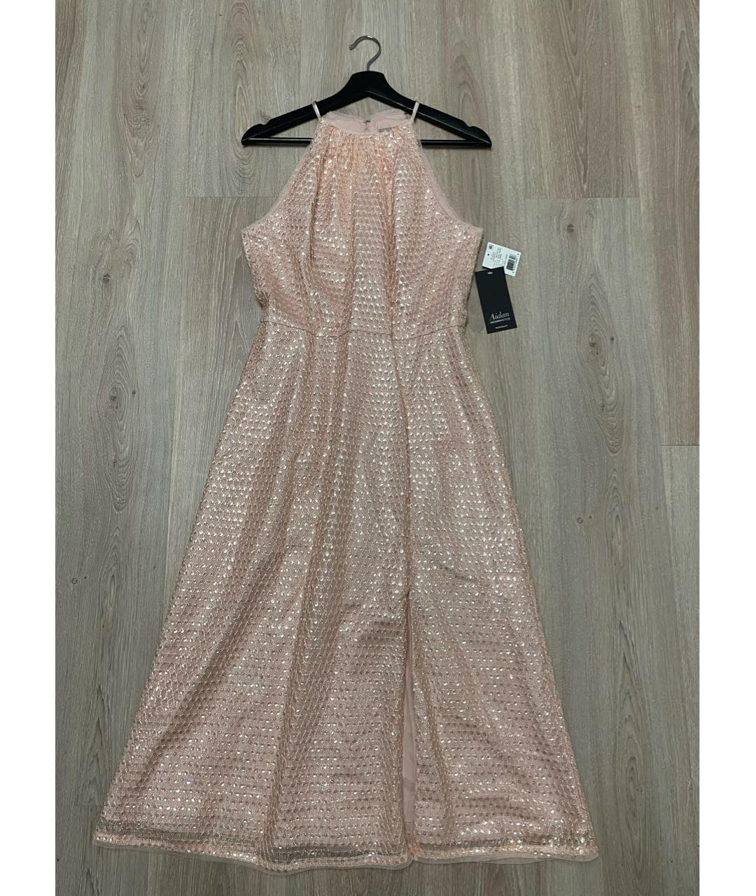 AIDAN MATTOX Розовое полиэстеровое вечернее платье, фото 5