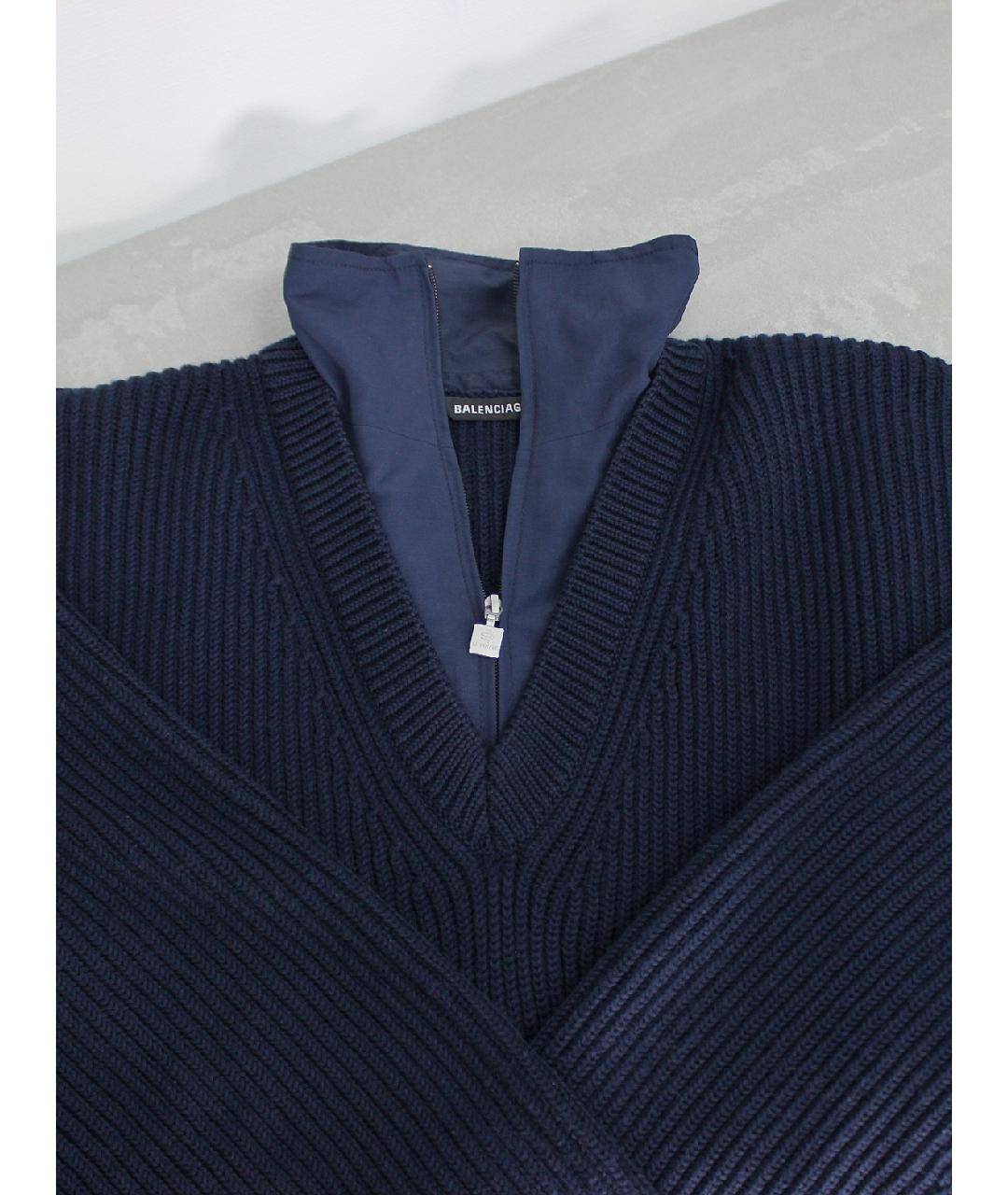 BALENCIAGA Синий шерстяной джемпер / свитер, фото 5