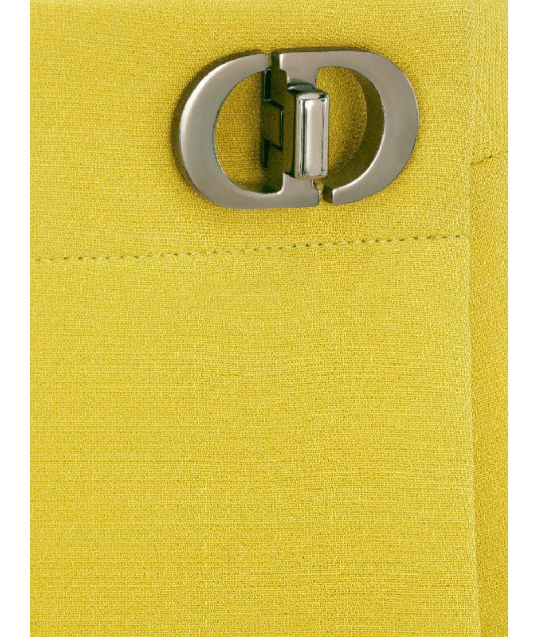 CHRISTIAN DIOR PRE-OWNED Желтая шерстяная юбка-шорты, фото 3