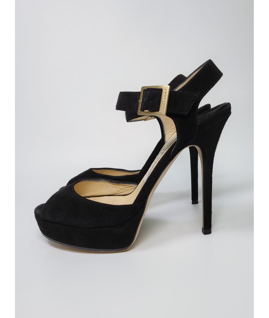 JIMMY CHOO Черные замшевые босоножки, фото 9
