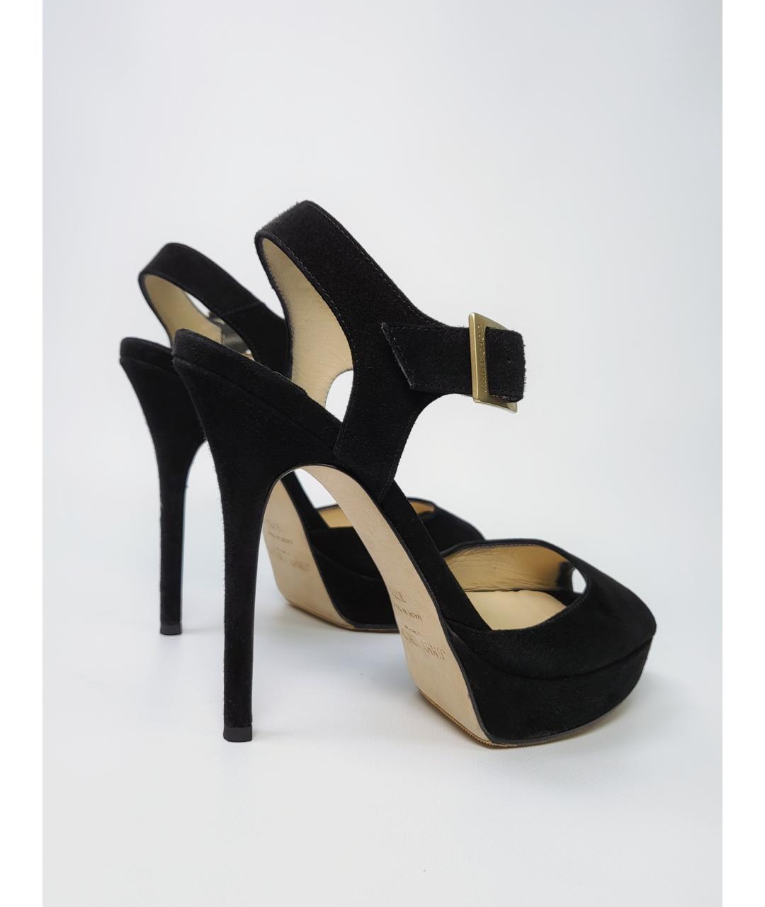 JIMMY CHOO Черные замшевые босоножки, фото 7
