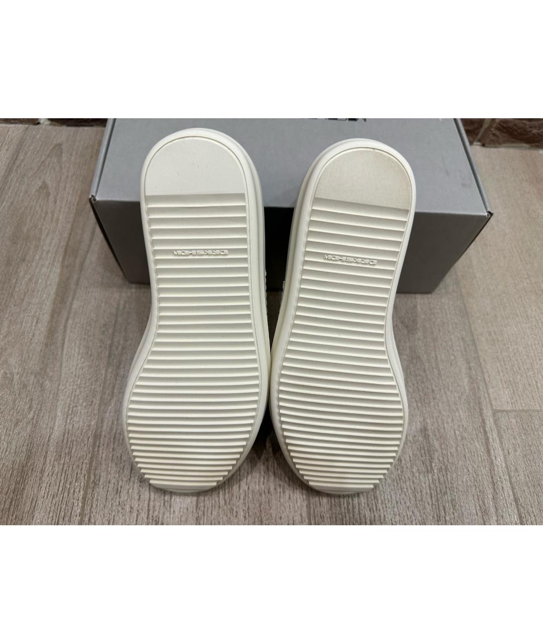 RICK OWENS DRKSHDW Черные низкие кроссовки / кеды, фото 4
