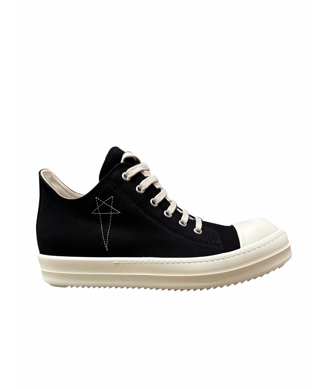 RICK OWENS DRKSHDW Черные низкие кроссовки / кеды, фото 1