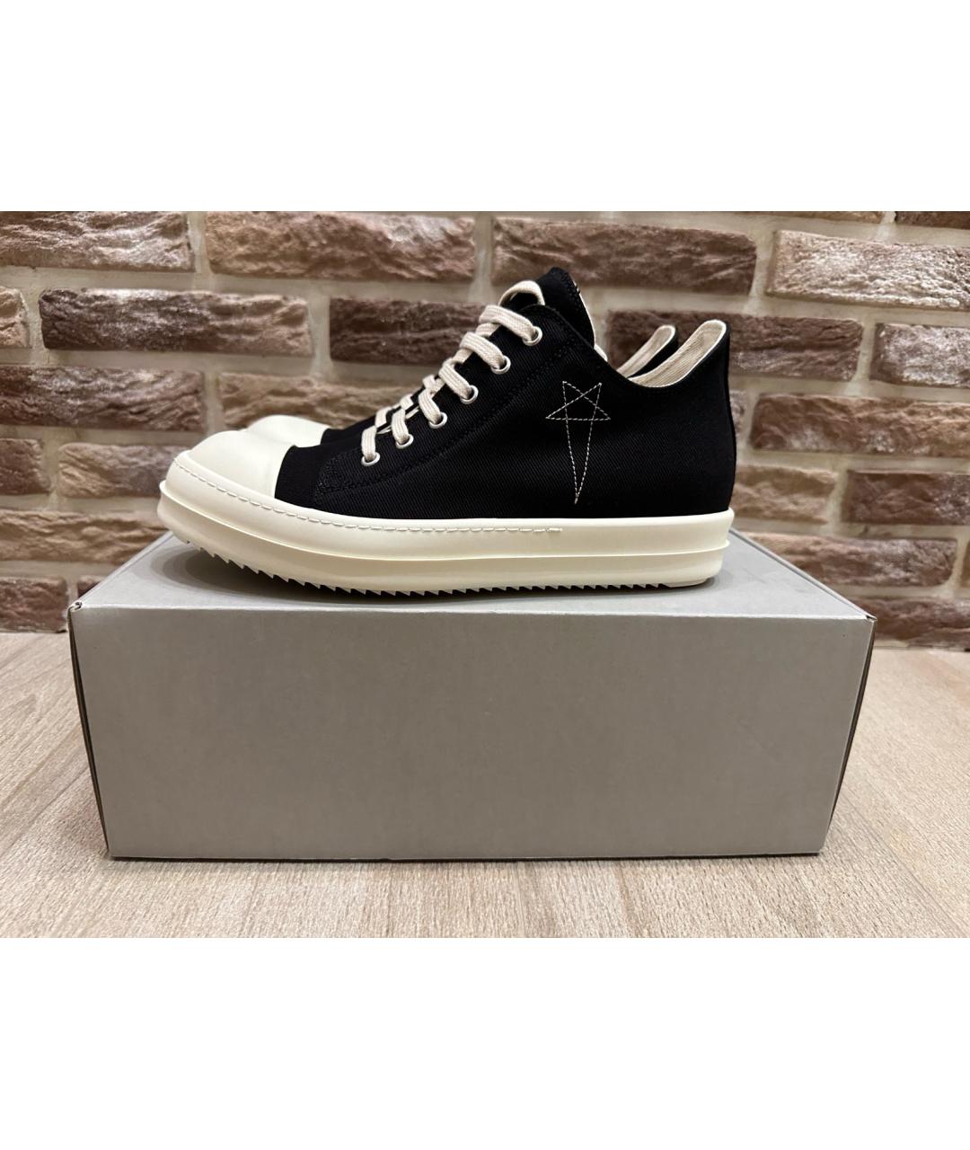 RICK OWENS DRKSHDW Черные низкие кроссовки / кеды, фото 7