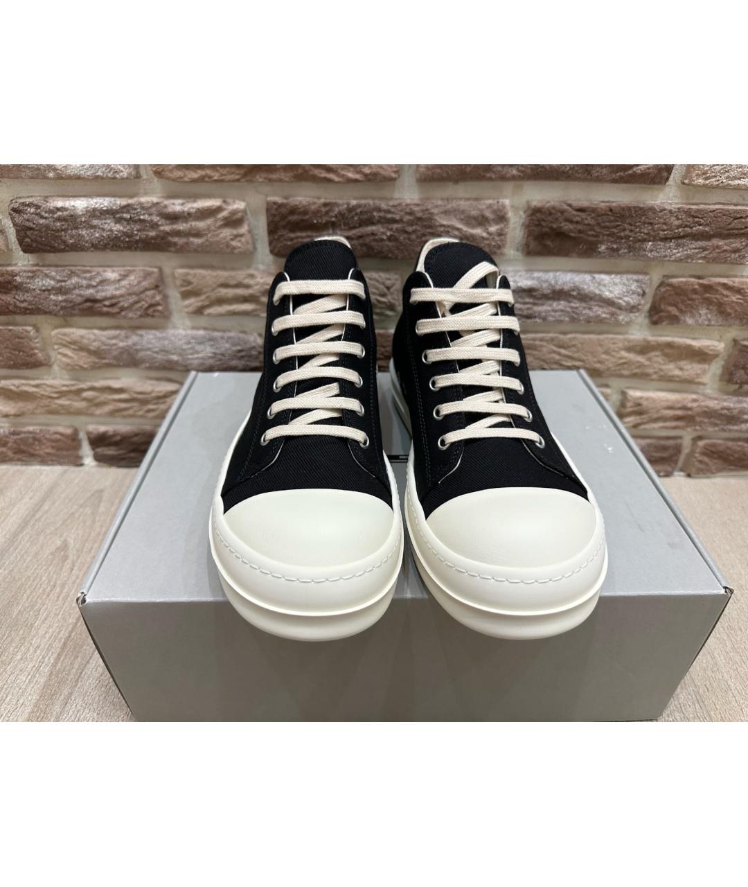 RICK OWENS DRKSHDW Черные низкие кроссовки / кеды, фото 5