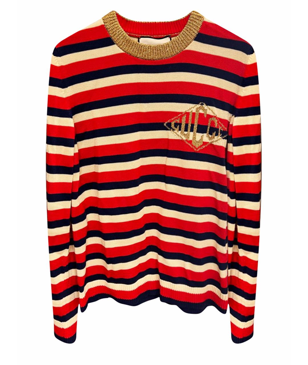 GUCCI Красный хлопковый джемпер / свитер, фото 1