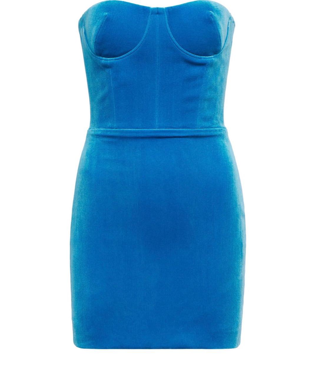 ALEX PERRY Синее бархатное коктейльное платье, фото 6