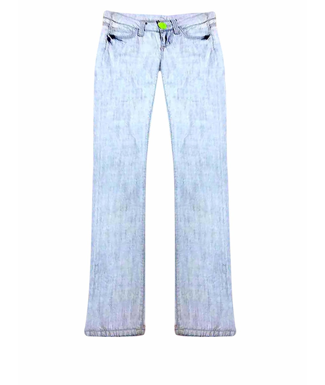 PHILIPP PLEIN Голубые хлопко-эластановые прямые джинсы, фото 1