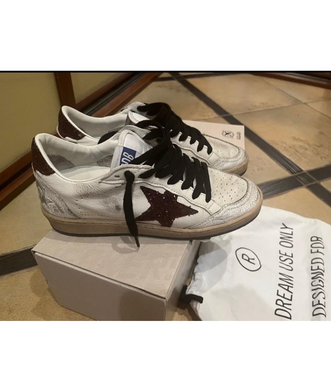 GOLDEN GOOSE DELUXE BRAND Белые кожаные кеды, фото 5