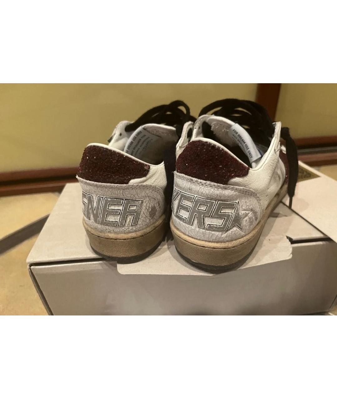 GOLDEN GOOSE DELUXE BRAND Белые кожаные кеды, фото 4