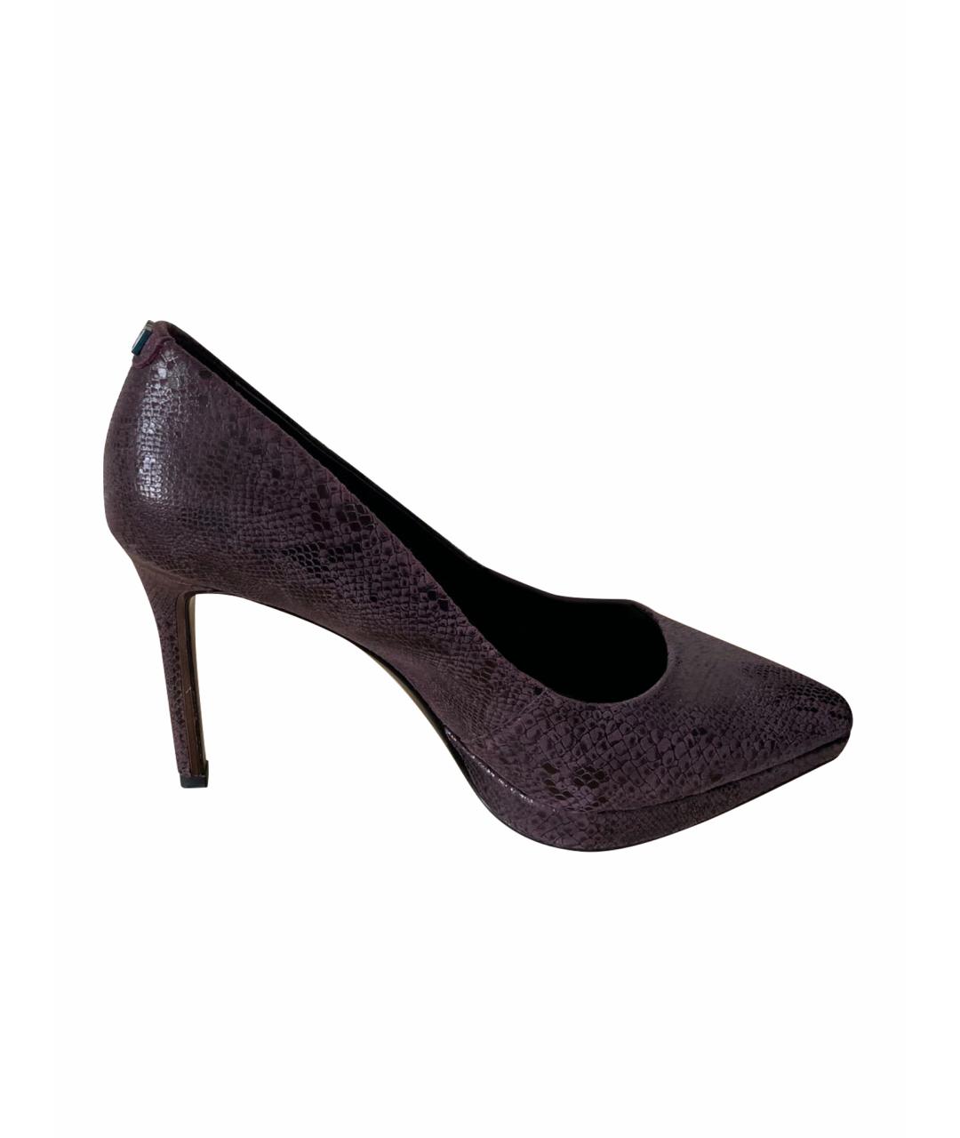 DKNY Фиолетовые кожаные туфли, фото 1