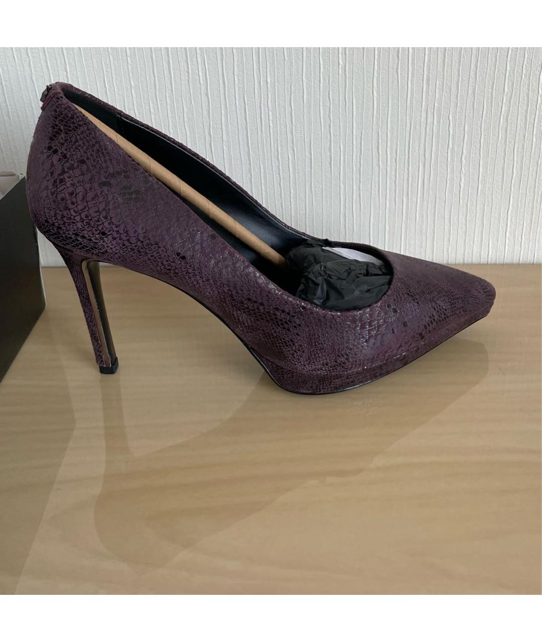 DKNY Фиолетовые кожаные туфли, фото 2