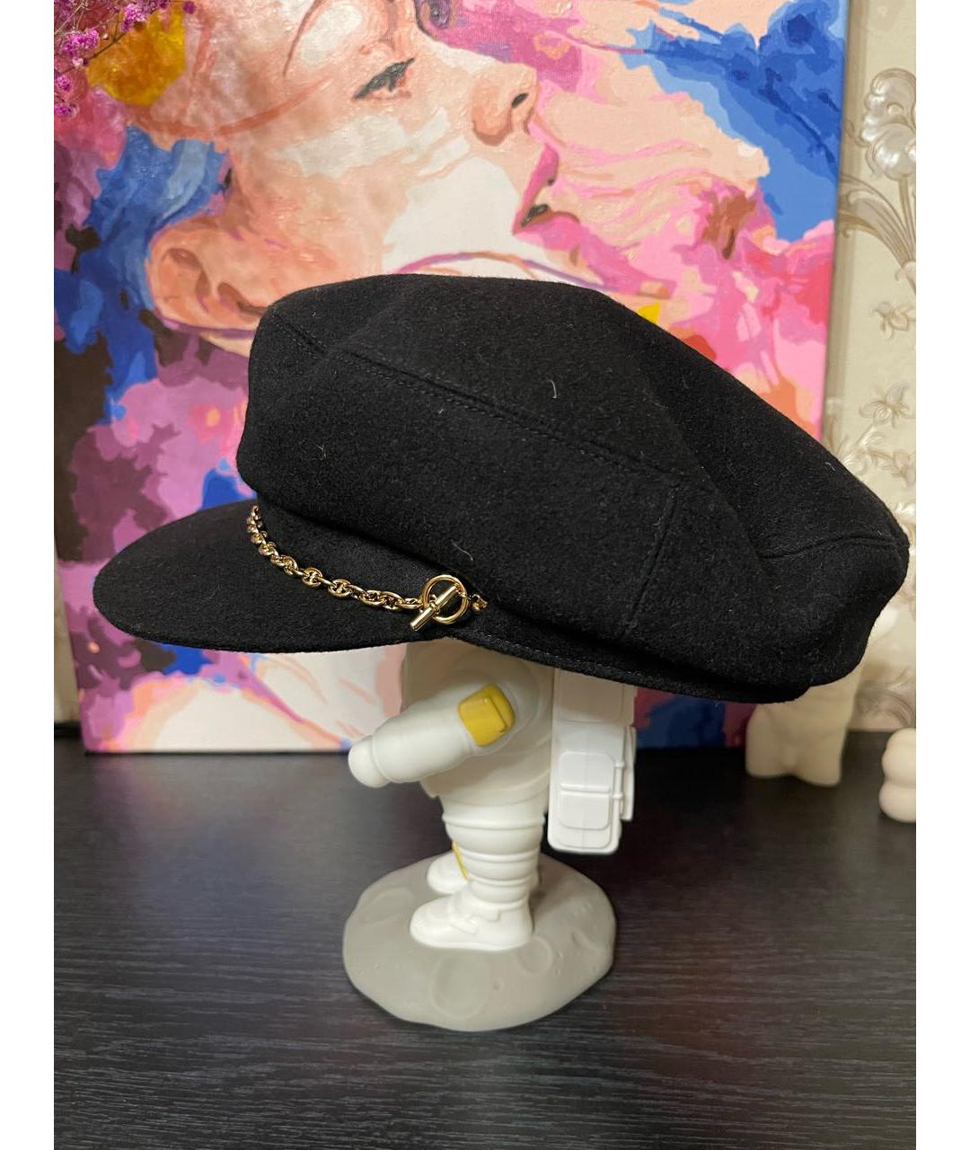 HERMES PRE-OWNED Черная шерстяная шляпа, фото 2