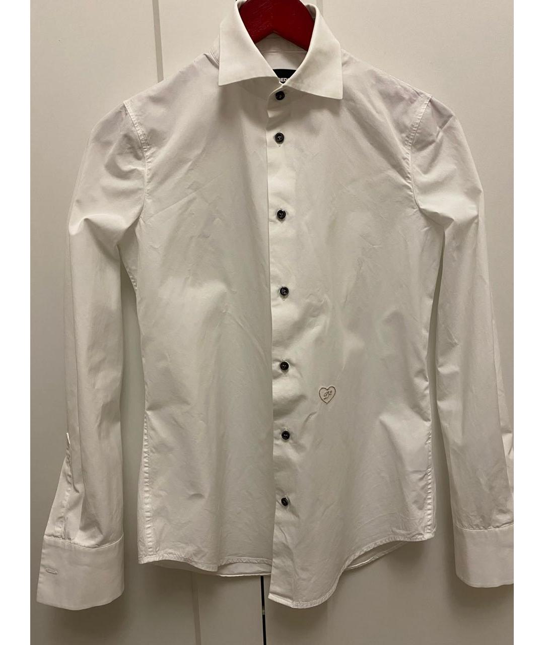 DSQUARED2 Белая хлопковая рубашка, фото 8