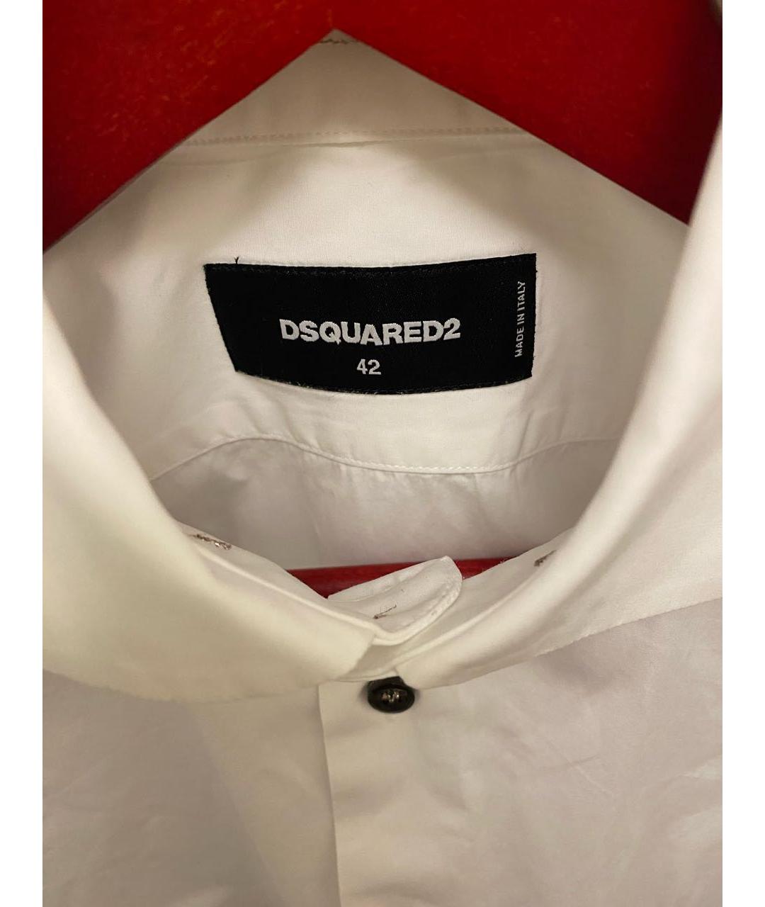 DSQUARED2 Белая хлопковая рубашка, фото 3