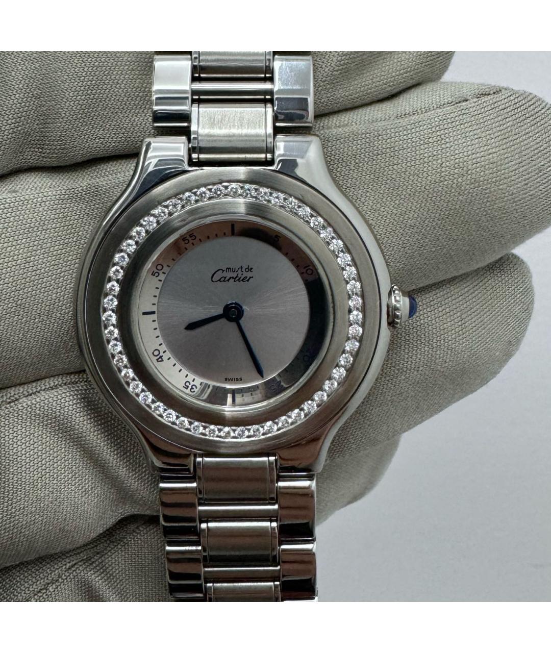 CARTIER Белые часы, фото 9