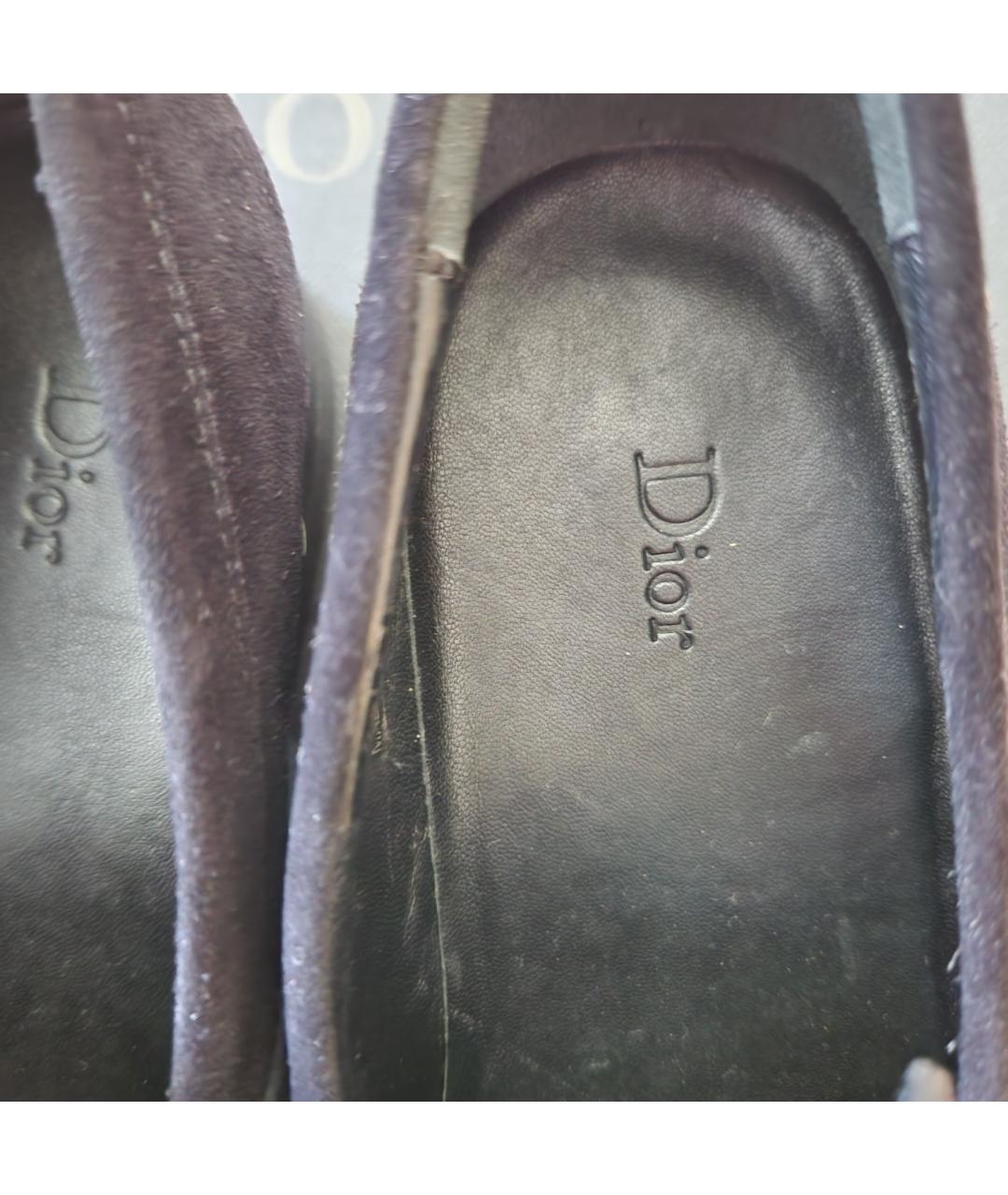 CHRISTIAN DIOR Черные замшевые низкие ботинки, фото 8