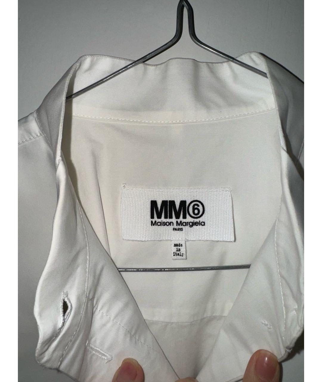 MM6 MAISON MARGIELA Белая хлопковая блузы, фото 4