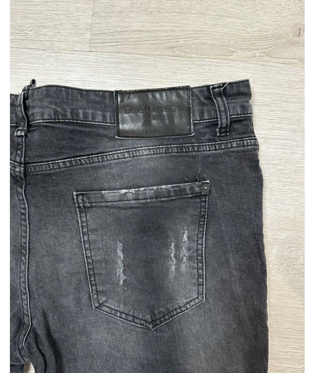 DSQUARED2 Антрацитовые хлопко-кашемировые джинсы скинни, фото 4
