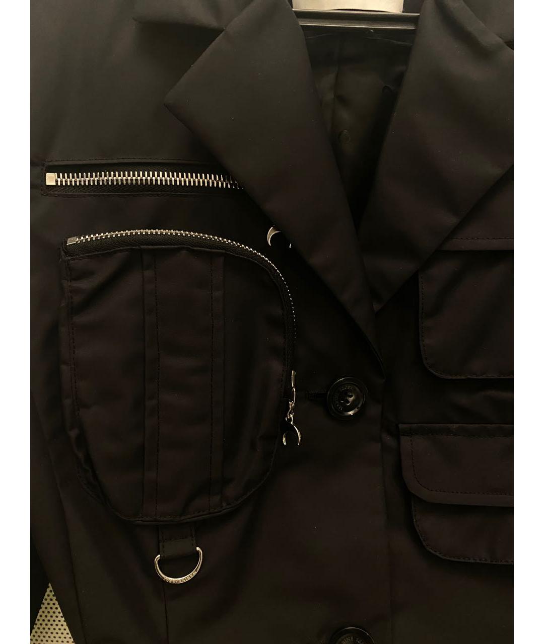 MARINE SERRE Черный полиамидовый жакет/пиджак, фото 7