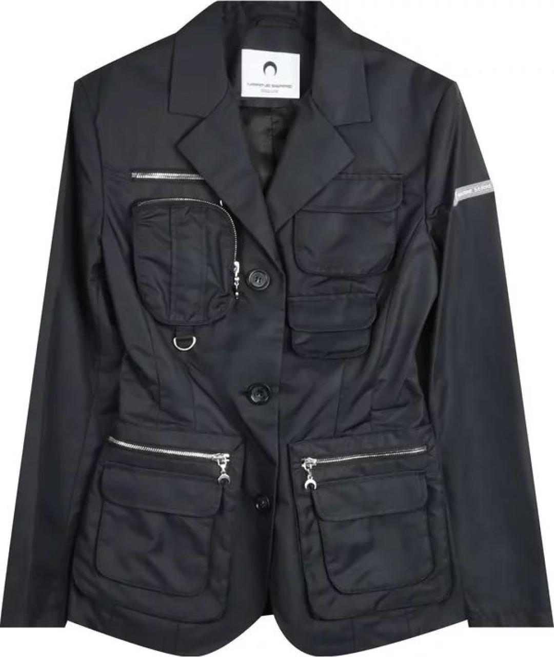 MARINE SERRE Черный полиамидовый жакет/пиджак, фото 1