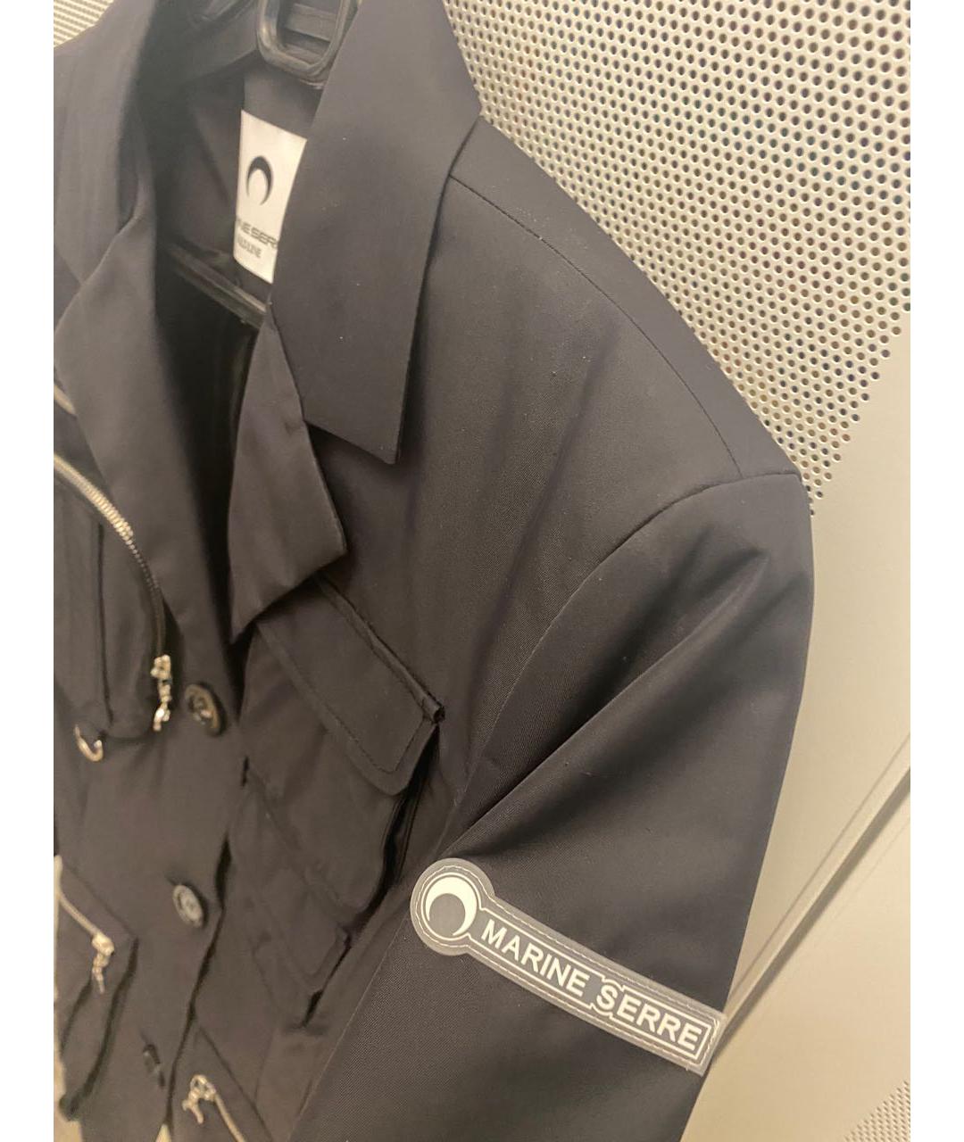 MARINE SERRE Черный полиамидовый жакет/пиджак, фото 4