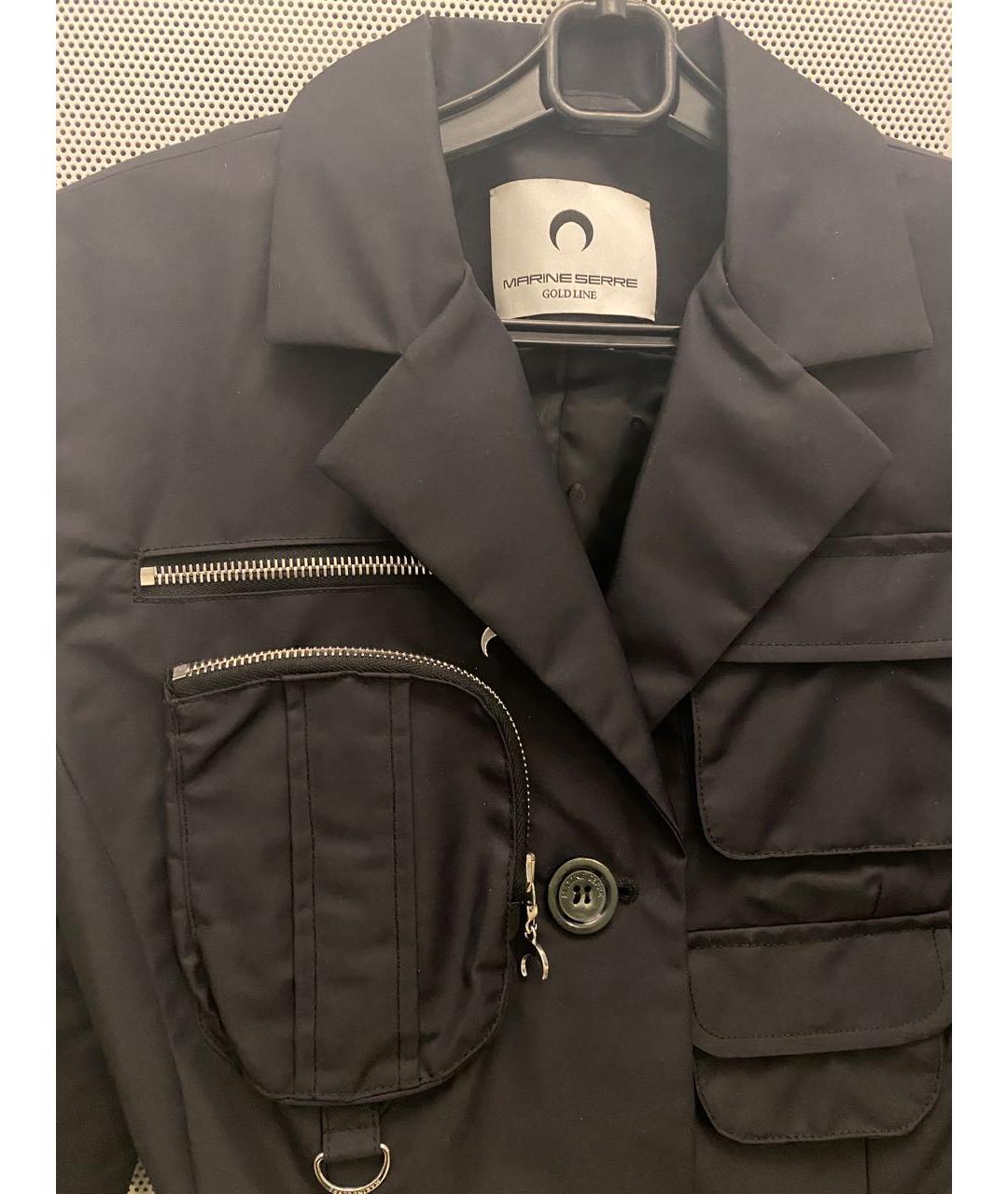 MARINE SERRE Черный полиамидовый жакет/пиджак, фото 3