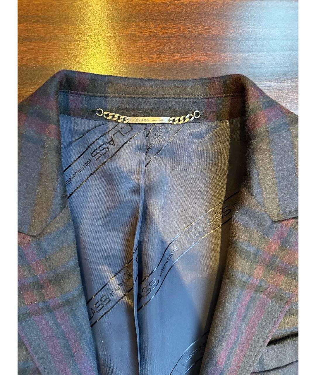 CAVALLI CLASS Бордовое шерстяное пальто, фото 3