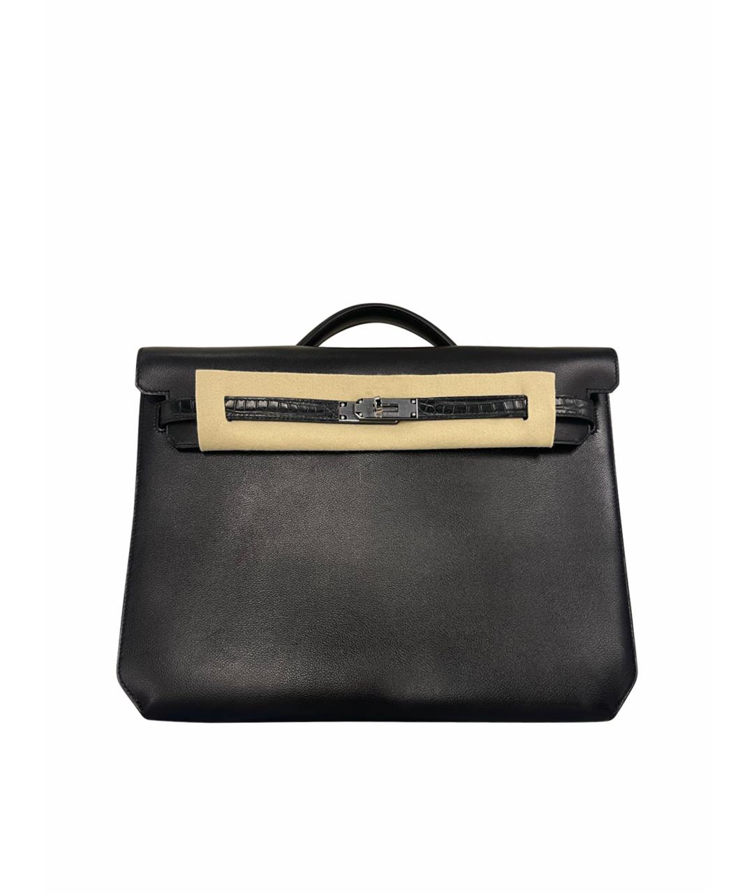 HERMES PRE-OWNED Черный кожаный портфель, фото 1