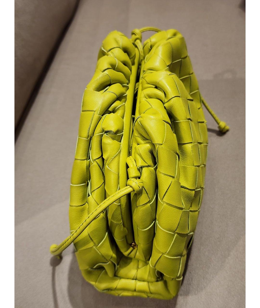 BOTTEGA VENETA Салатовая кожаная сумка через плечо, фото 2