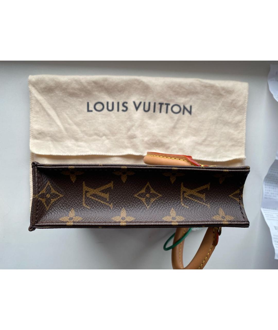 LOUIS VUITTON Коричневая кожаная поясная сумка, фото 2