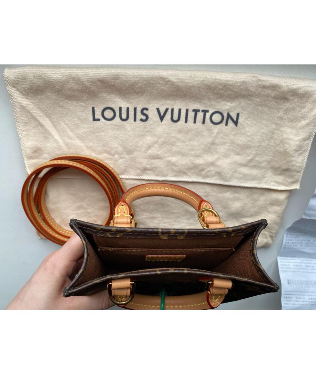 LOUIS VUITTON Коричневая кожаная поясная сумка, фото 4