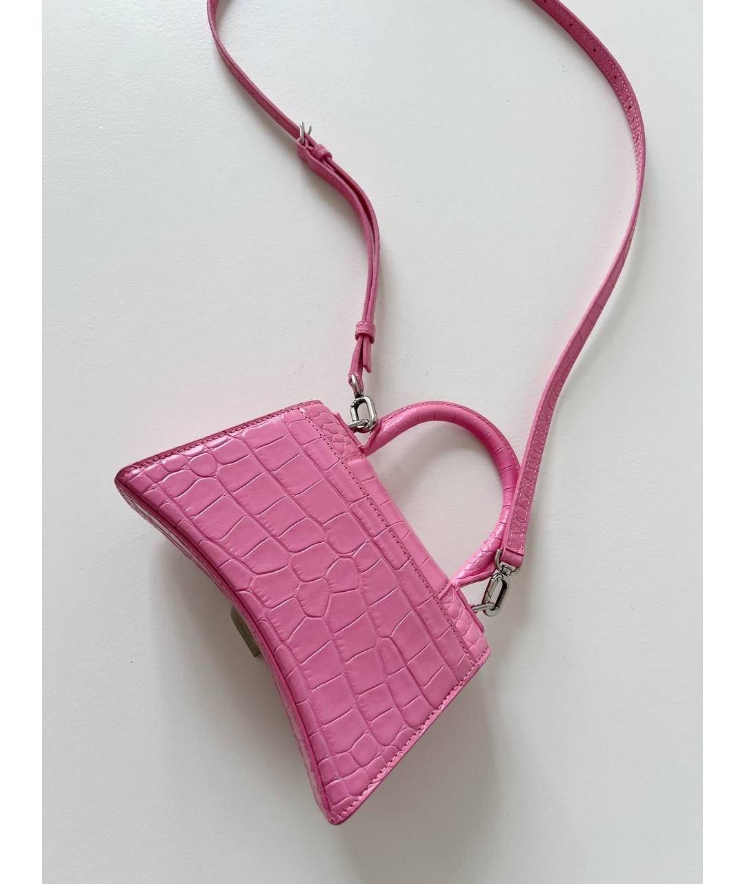 BALENCIAGA Розовая кожаная сумка через плечо, фото 5