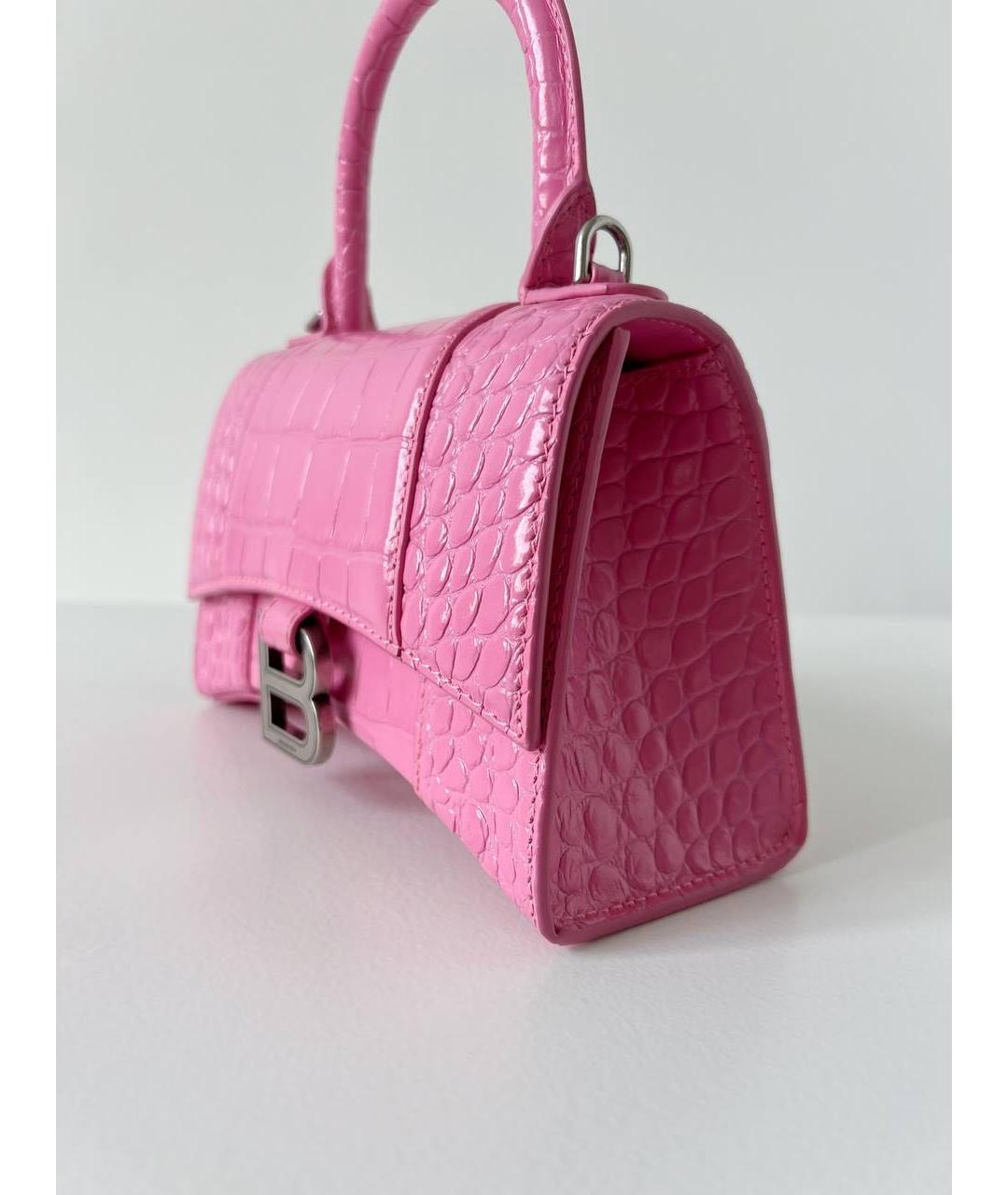 BALENCIAGA Розовая кожаная сумка через плечо, фото 6