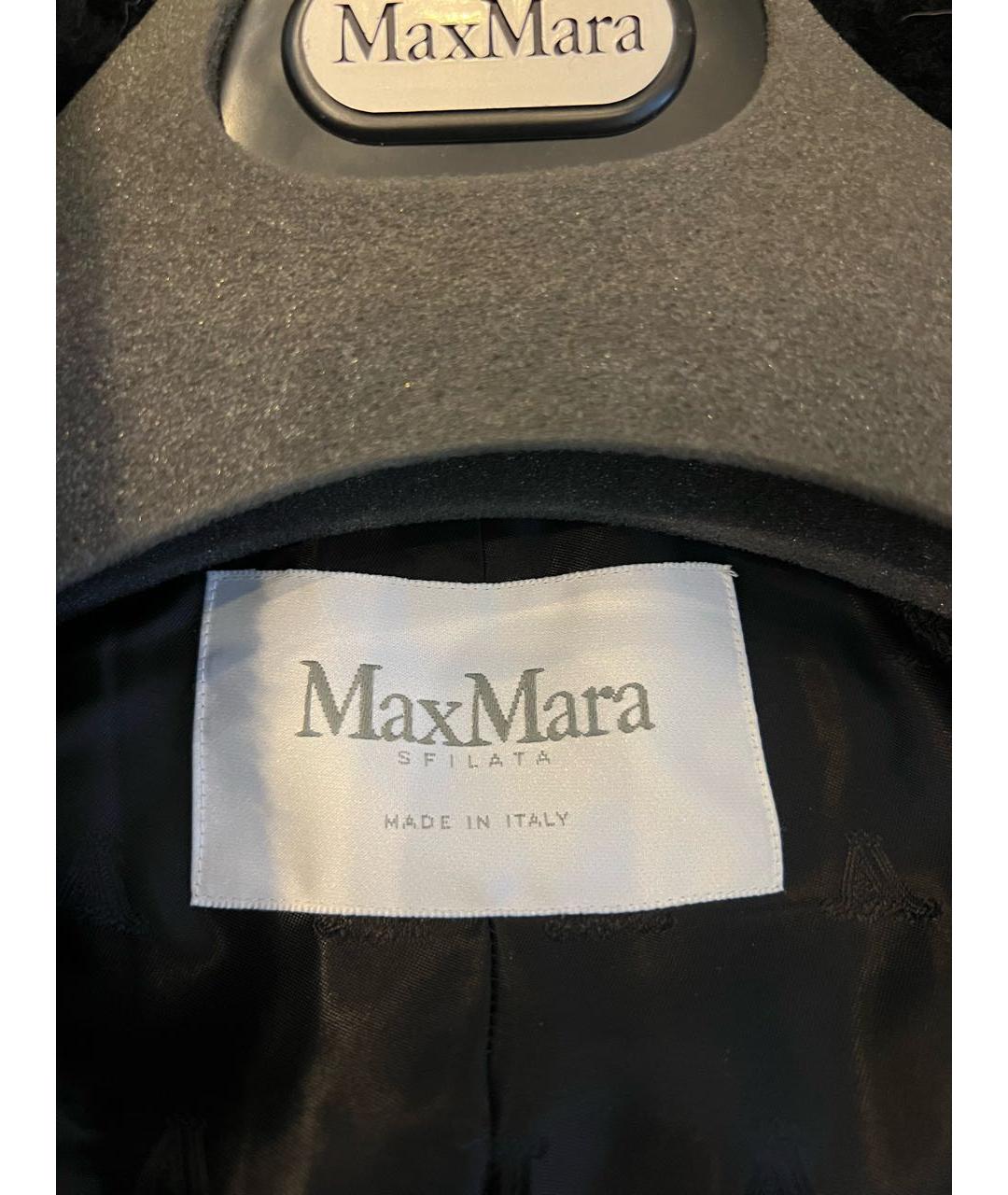 MAX MARA Черная шерстяная шуба, фото 7