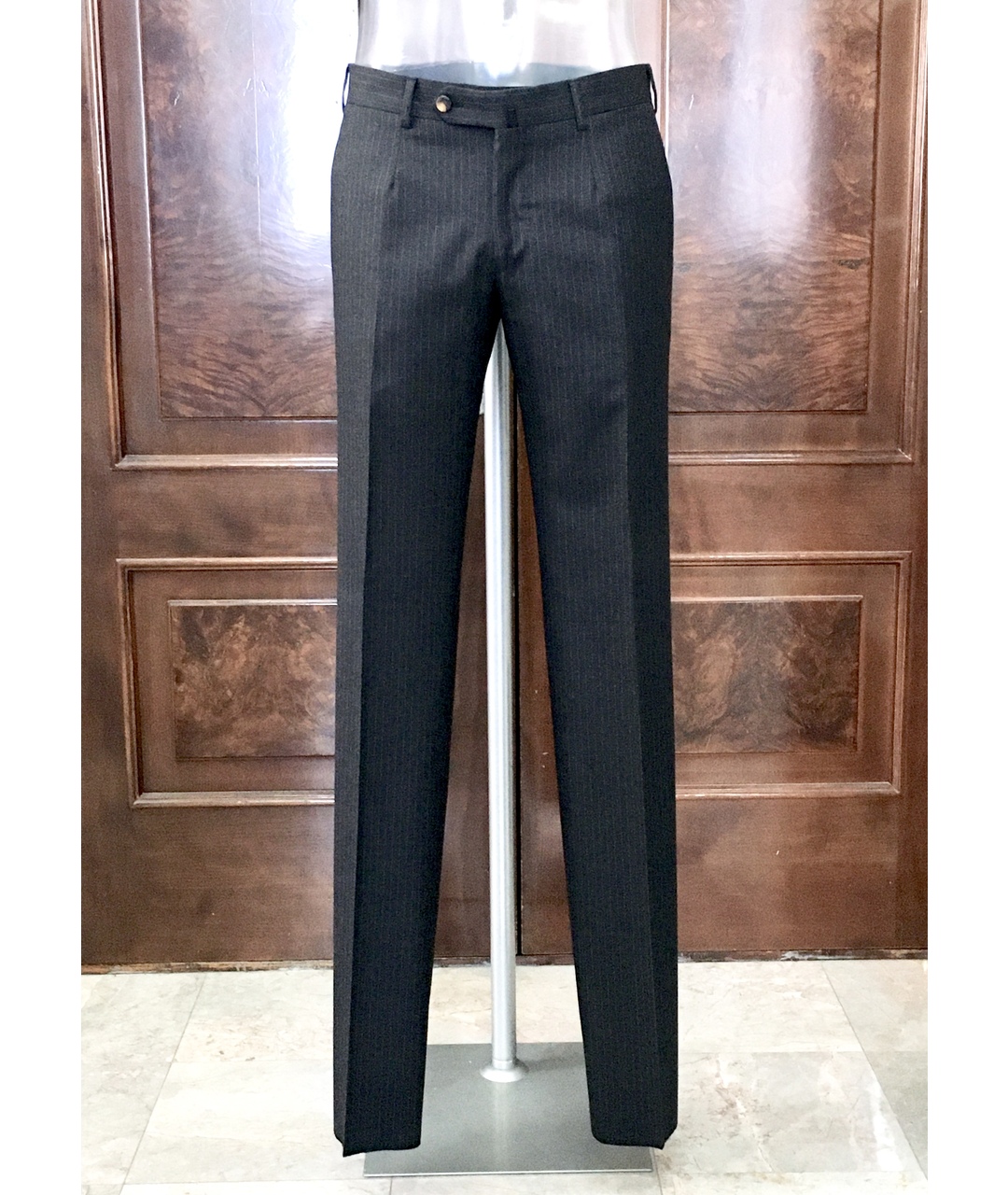 BILANCIONI Черные шерстяные классические брюки, фото 3