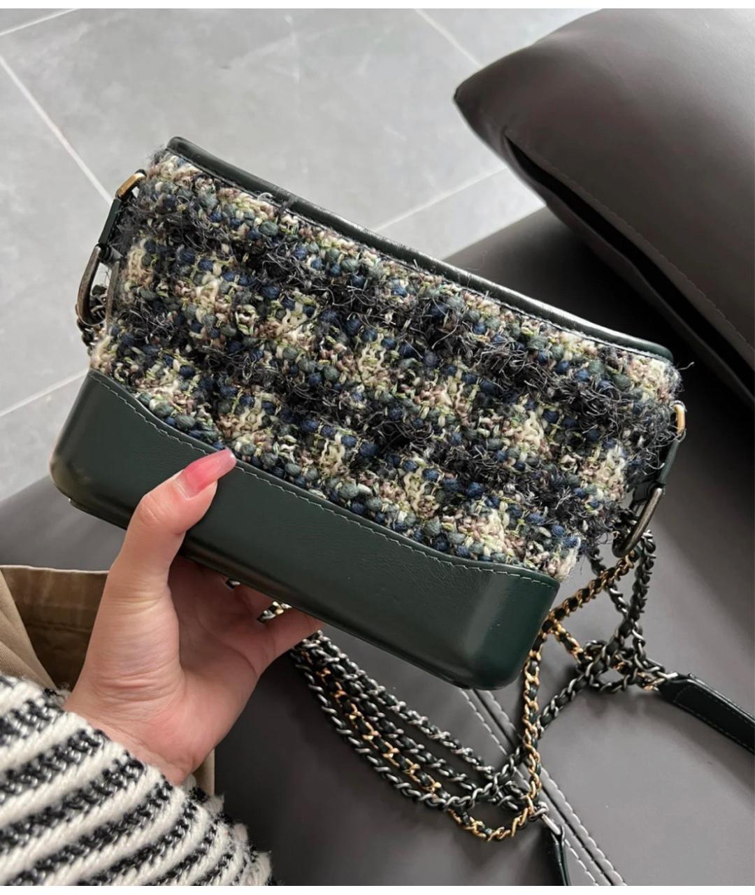 CHANEL Зеленая пелетеная сумка через плечо, фото 2