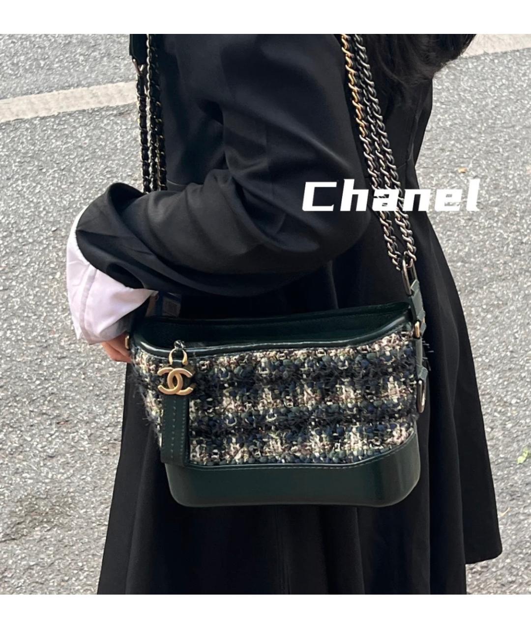 CHANEL Зеленая пелетеная сумка через плечо, фото 8