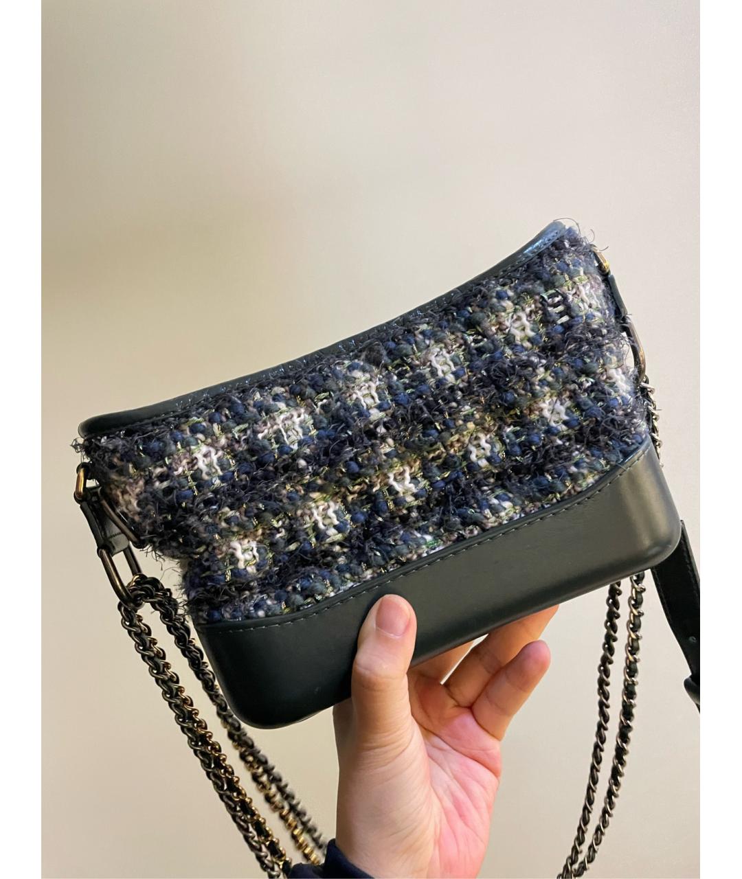 CHANEL Зеленая пелетеная сумка через плечо, фото 3