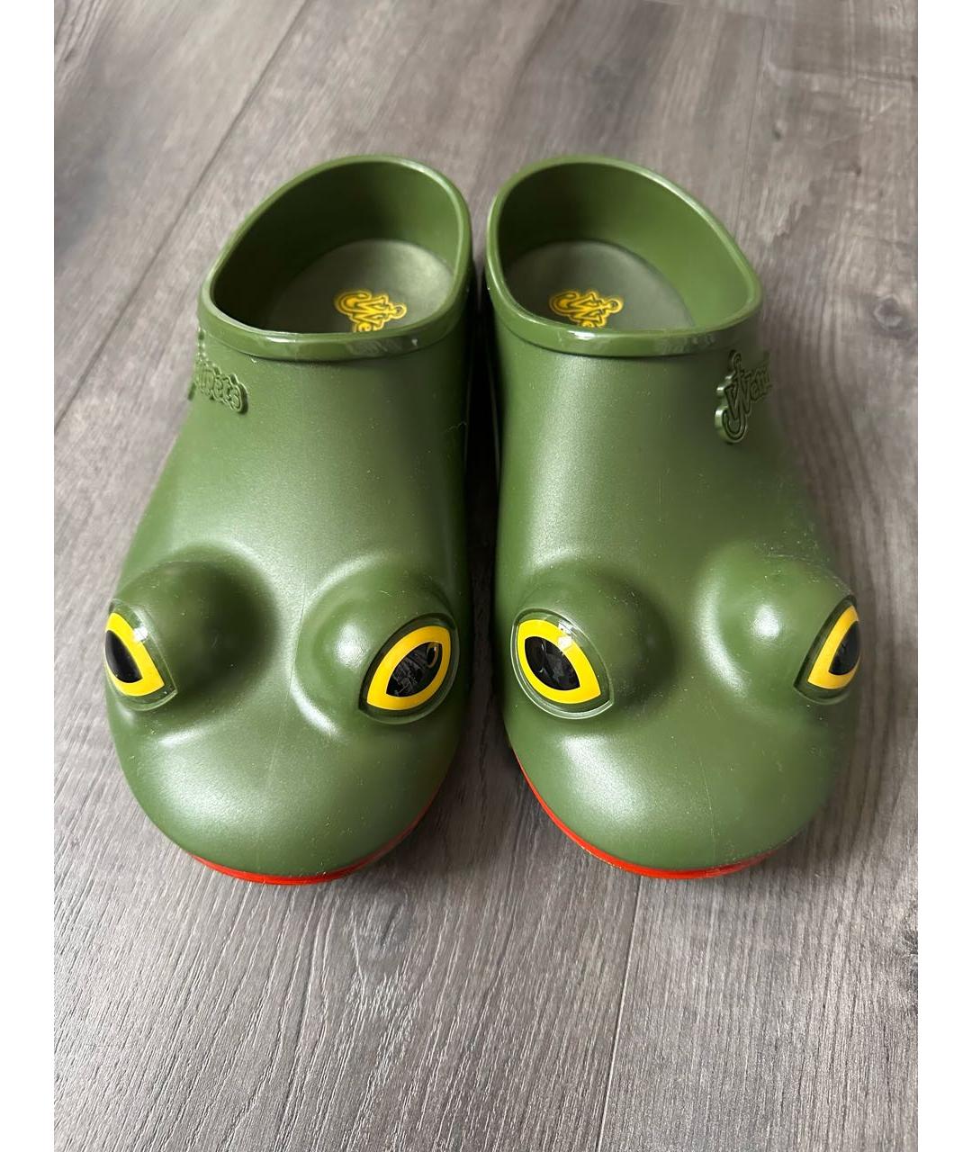 J.W.ANDERSON Зеленые резиновые сандалии, фото 2